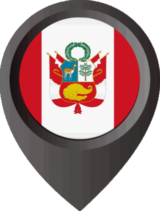 Standort-Pin Peru Amerika Fahnen 