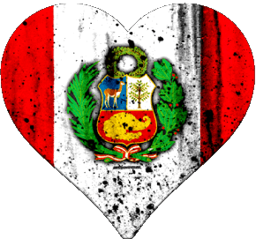 Corazón Perú América Banderas 