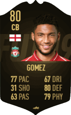 Joe Gomez Angleterre F I F A - Jugadores  cartas Vídeo Juegos Multimedia 