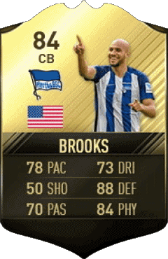 John Brooks U S A F I F A - Karten Spieler Videospiele Multimedia 