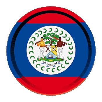 Rond - Anneaux Belize Amériques Drapeaux 