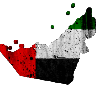 Mapa Emiratos Árabes Unidos Asia Banderas 