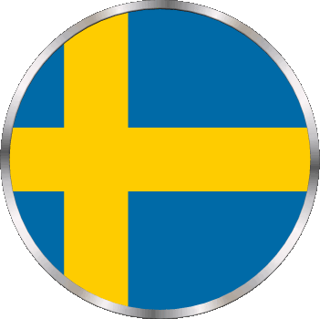 Round Sweden Europe Flags 