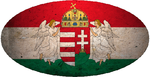 Ovale Ungheria Europa Bandiere 