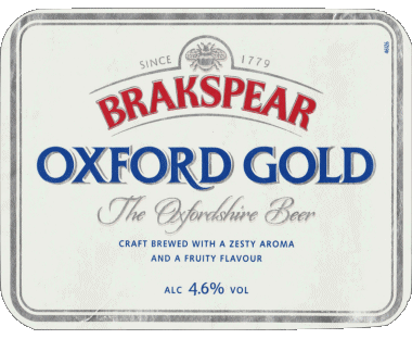 Oxford gold-Oxford gold Brakspear Royaume Uni Bières Boissons 