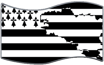 Rettangolo Bretagna Regioni Francia Bandiere 