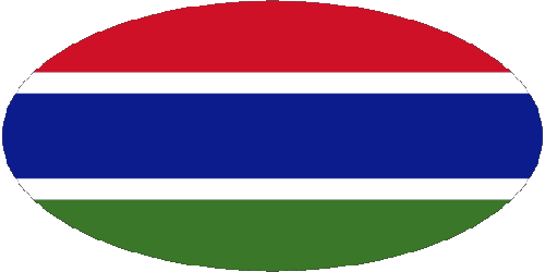Oval 01 Gambia Afrika Fahnen 