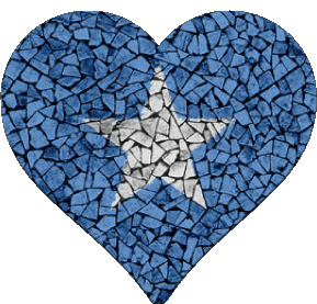 Cuore Somalia Africa Bandiere 