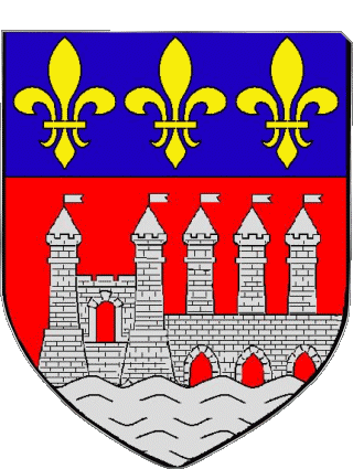 Blason-Blason SAINTES 17 Départements - Villes France Drapeaux 