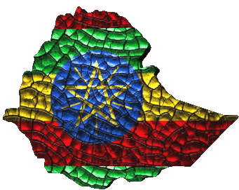Mapa Etiopía África Banderas 