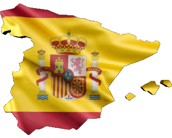 Carte Espagne Europe Drapeaux 