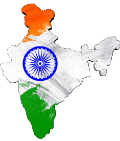 Map India Asia Flags 