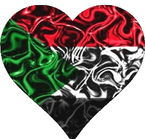 Coeur Soudan Afrique Drapeaux 