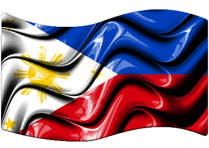 Rectangle Philippines Asie Drapeaux 