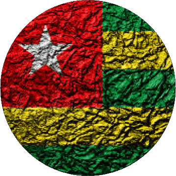 Rond Togo Afrika Fahnen 