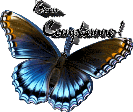 006 Transparent Background Farfalle Buon Compleanno Italian Messages 