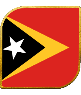 Square East Timor Asia Flags 