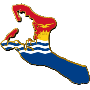 Map Kiribati Oceania Flags 