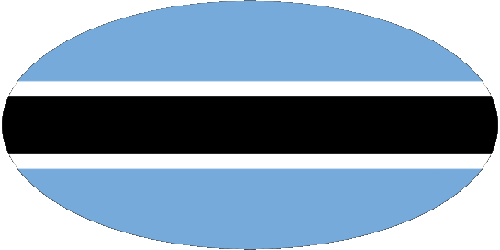 Verschiedene Botswana Afrika Fahnen 