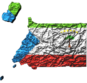 Karte Äquatorialguinea Afrika Fahnen 