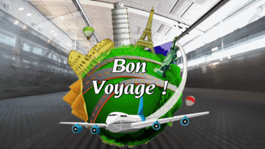 003 Sfondo animato Bon Voyage Francese Messagi 