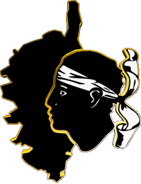 Mapa Córcega Regiones Francia Banderas 