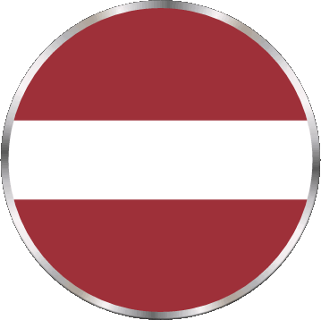 Runde Lettland Europa Fahnen 