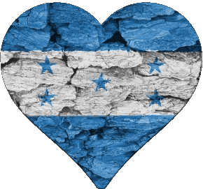 Herz Honduras Amerika Fahnen 