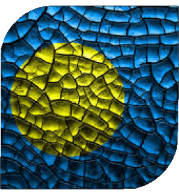 Quadrato Palau Oceania Bandiere 