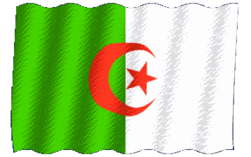 Waving Algeria Africa Flags 