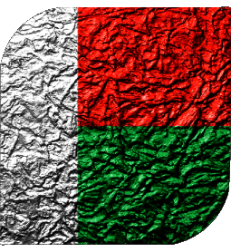 Carré Madagascar Afrique Drapeaux 