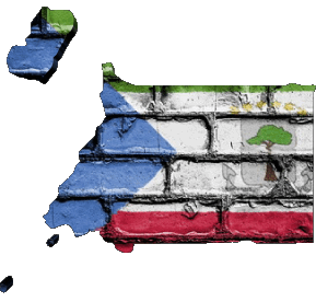 Map Equatorial Guinea Africa Flags 