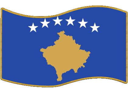 Rettangolo Kosovo Europa Bandiere 