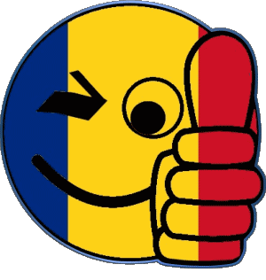 Smiley - OK Romania Europe Flags 