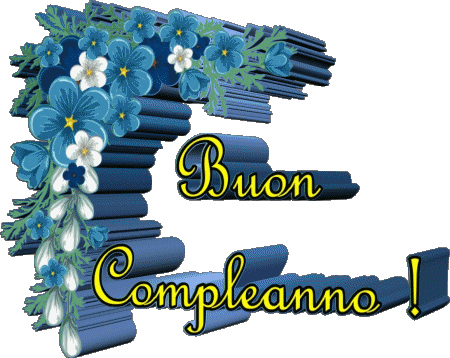 002 Transparenter Hintergrund Floreale Buon Compleanno Italienisch Nachrichten 