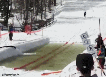 Water Slide Gamelle Fail Ski Sports Humour - Fun 