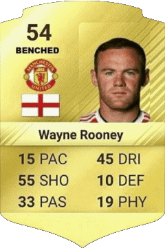 Wayne Rooney Angleterre F I F A - Joueurs Cartes Jeux Vidéo Multi Média 