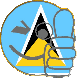 Smiley - OK St. Lucia America Flags 