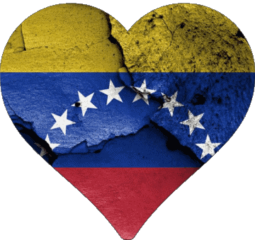 Heart Venezuela America Flags 