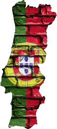 Mapa Portugal Europa Banderas 