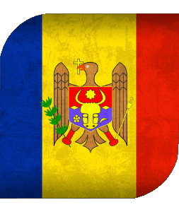 Quadrato Moldova Europa Bandiere 