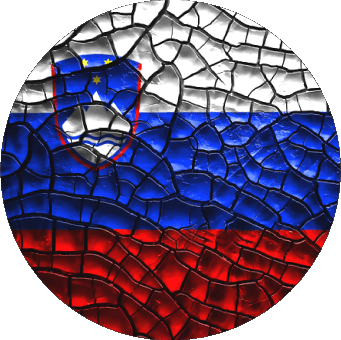 Rond Slovénie Europe Drapeaux 