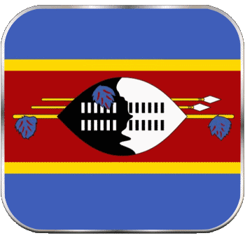Carré Eswatini Afrique Drapeaux 