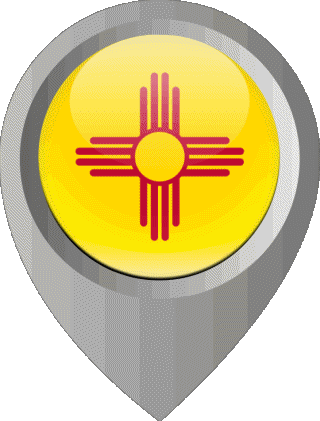 Location Pin New Mexico U.S.A - States America Flags 