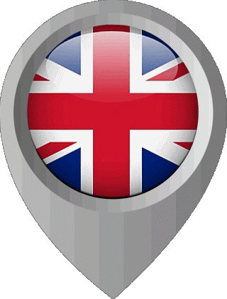 Location Pin UK Europe Flags 