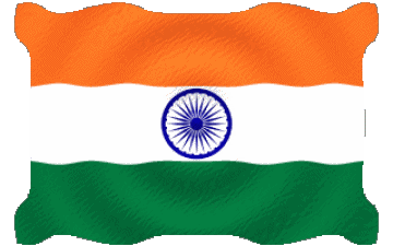 Welligkeit Indien Asien Fahnen 