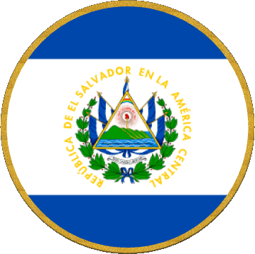 Round Salvador America Flags 