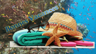 005 Sfondo animato Bonnes Vacances Francese Messagi 