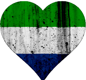 Cuore Sierra Leone Africa Bandiere 