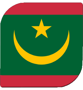 Carré Mauritanie Afrique Drapeaux 